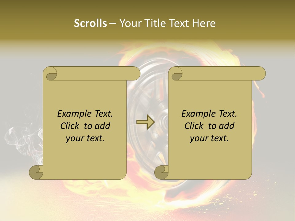 Burning Wheel PowerPoint Template