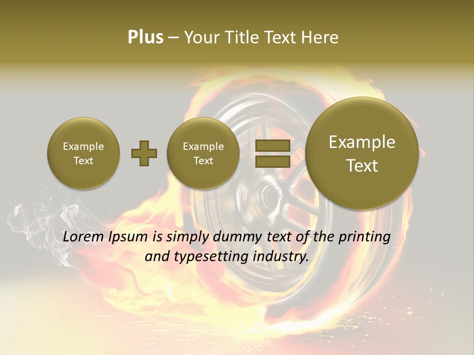 Burning Wheel PowerPoint Template