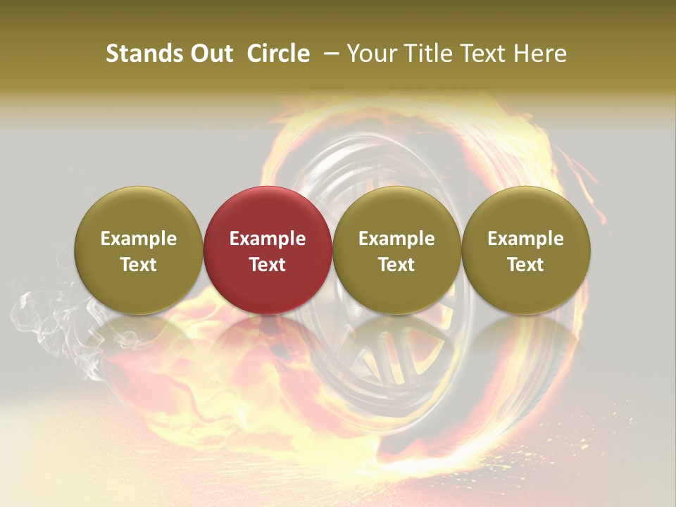 Burning Wheel PowerPoint Template