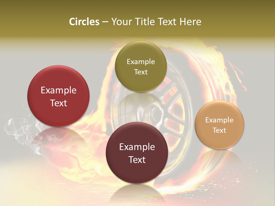 Burning Wheel PowerPoint Template