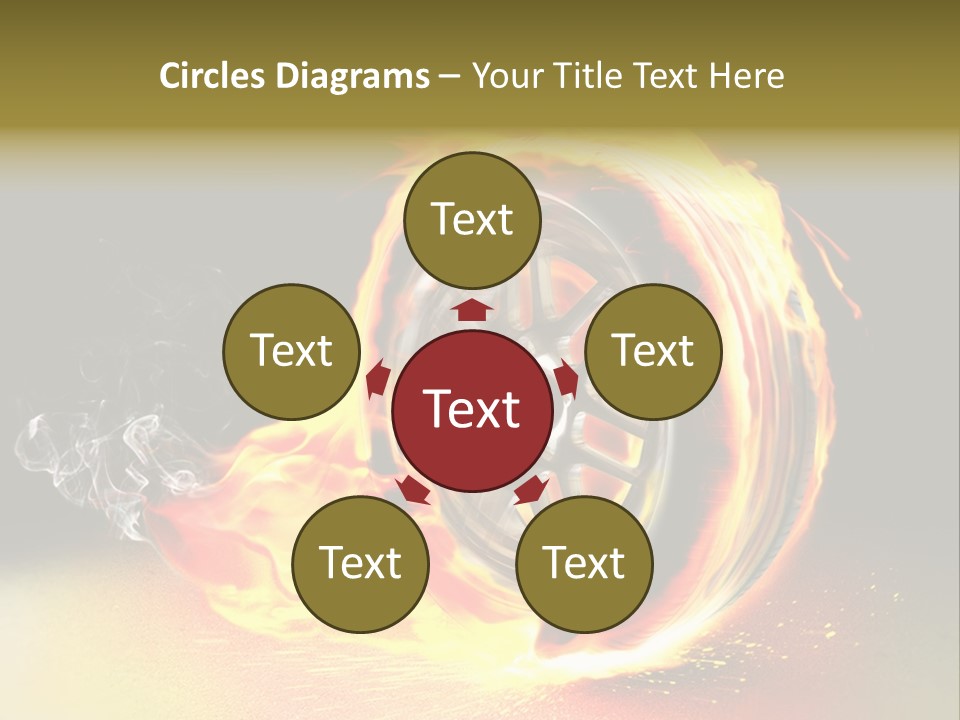 Burning Wheel PowerPoint Template