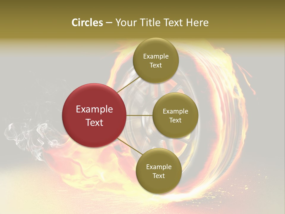 Burning Wheel PowerPoint Template