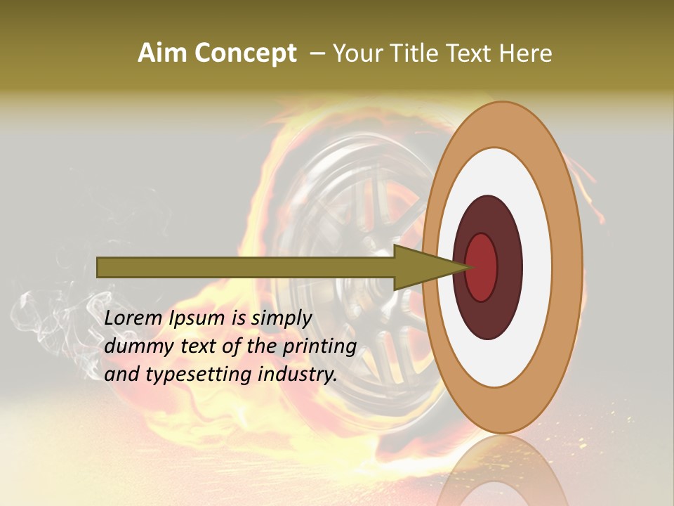 Burning Wheel PowerPoint Template