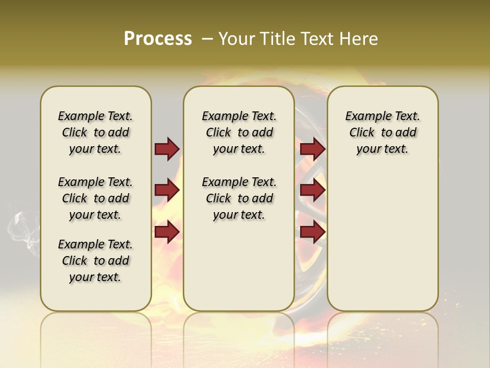 Burning Wheel PowerPoint Template