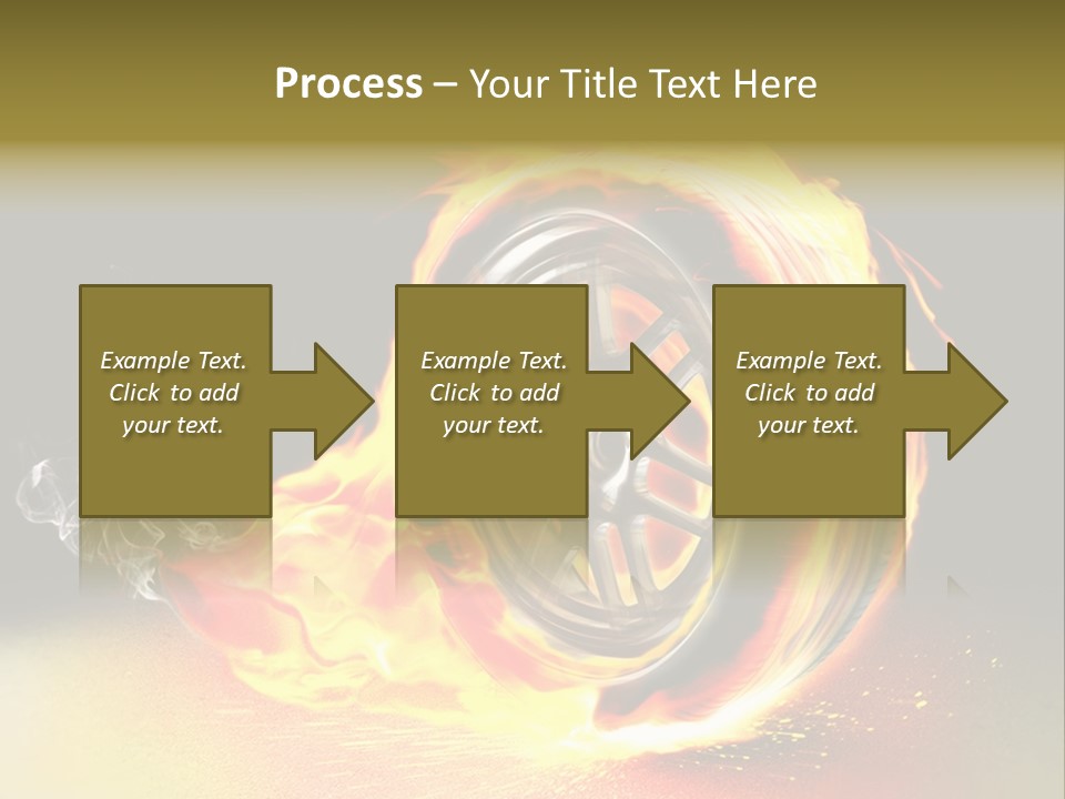 Burning Wheel PowerPoint Template
