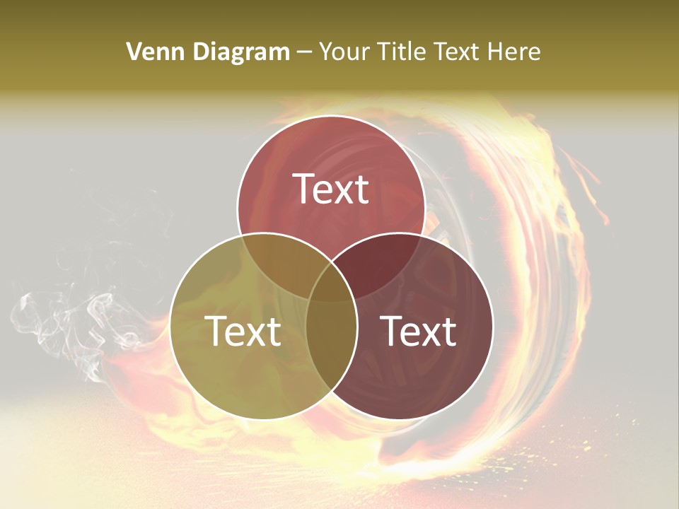 Burning Wheel PowerPoint Template