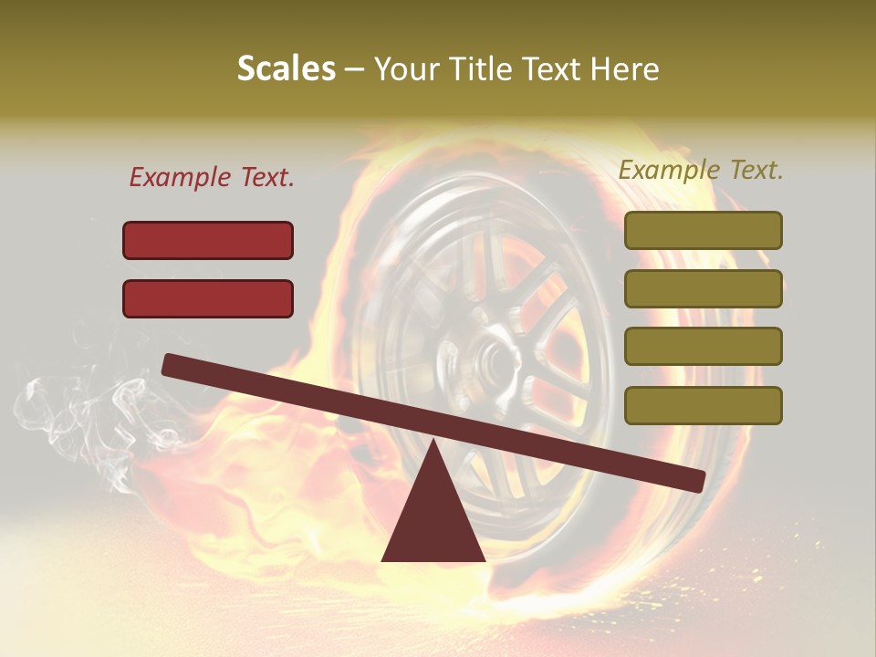 Burning Wheel PowerPoint Template