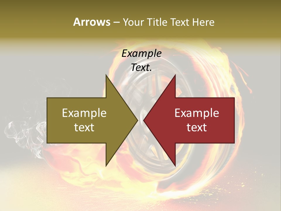 Burning Wheel PowerPoint Template
