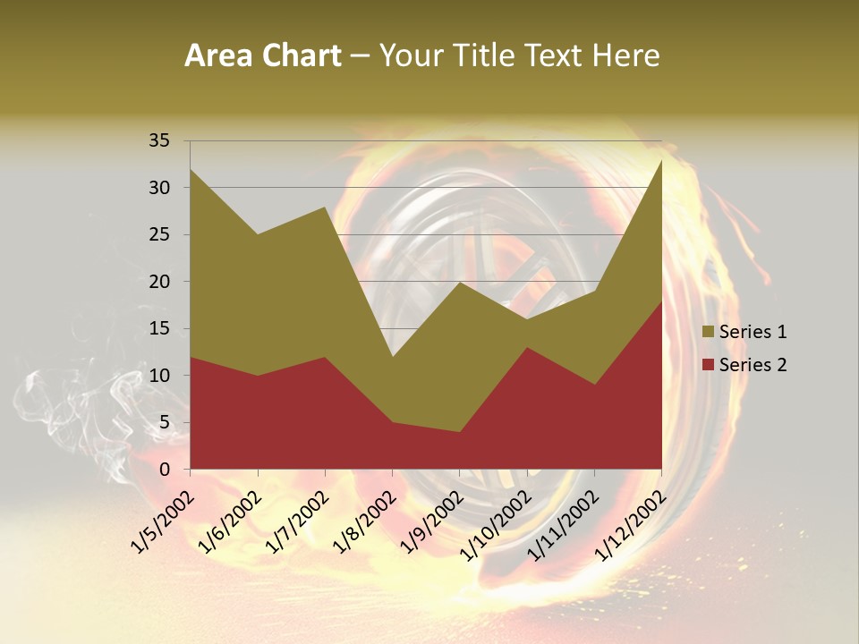 Burning Wheel PowerPoint Template