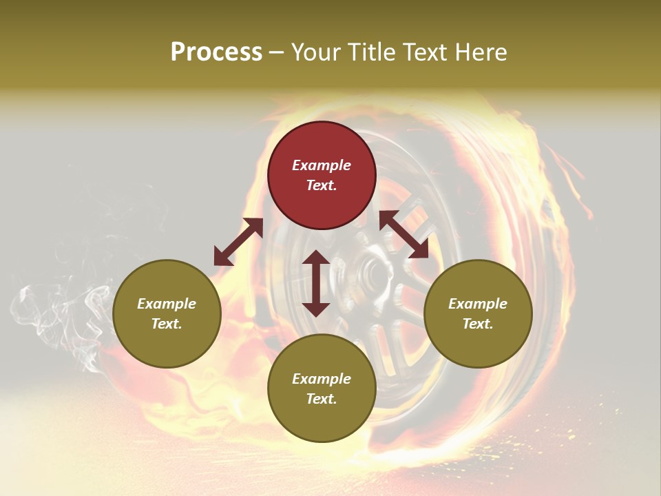 Burning Wheel PowerPoint Template