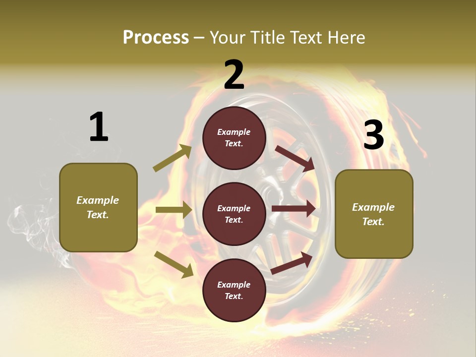 Burning Wheel PowerPoint Template