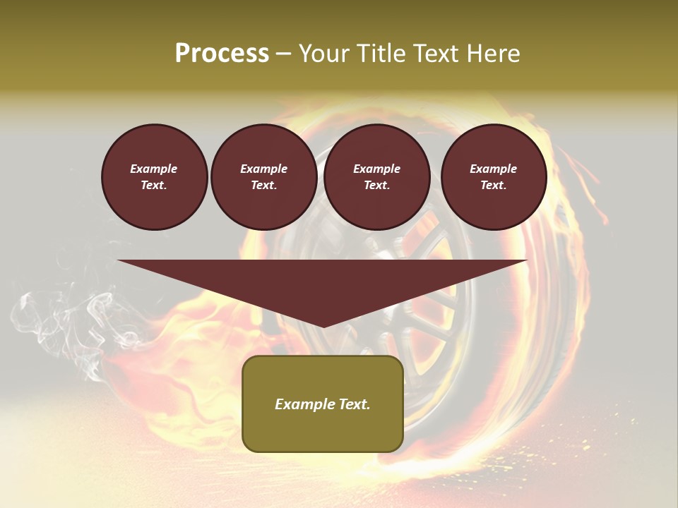 Burning Wheel PowerPoint Template