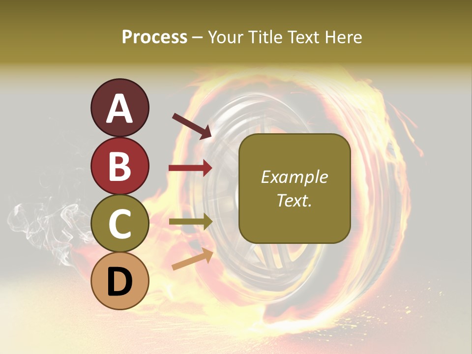 Burning Wheel PowerPoint Template