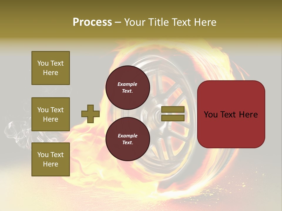 Burning Wheel PowerPoint Template