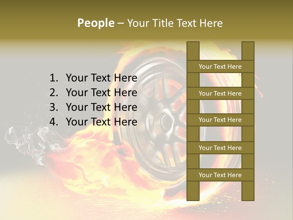 Burning Wheel PowerPoint Template