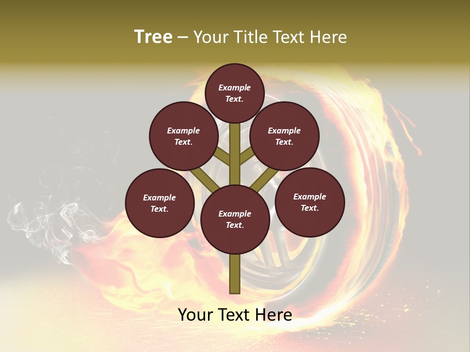 Burning Wheel PowerPoint Template