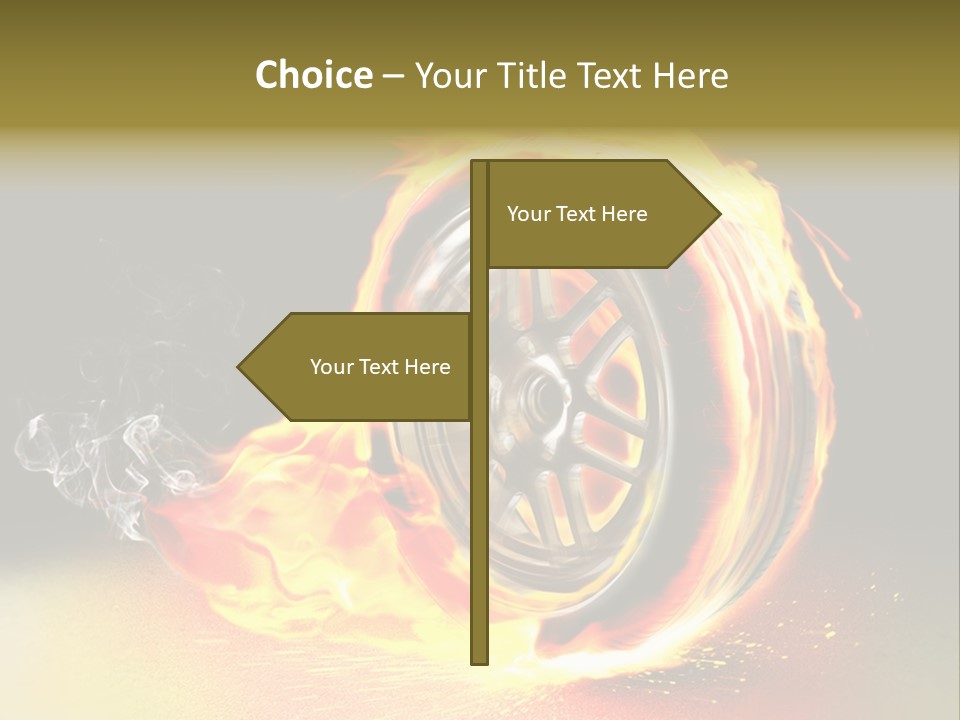 Burning Wheel PowerPoint Template