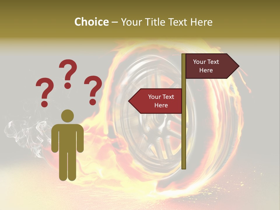 Burning Wheel PowerPoint Template