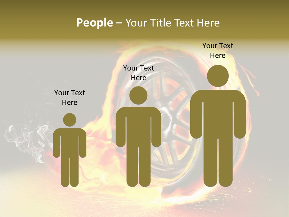 Burning Wheel PowerPoint Template