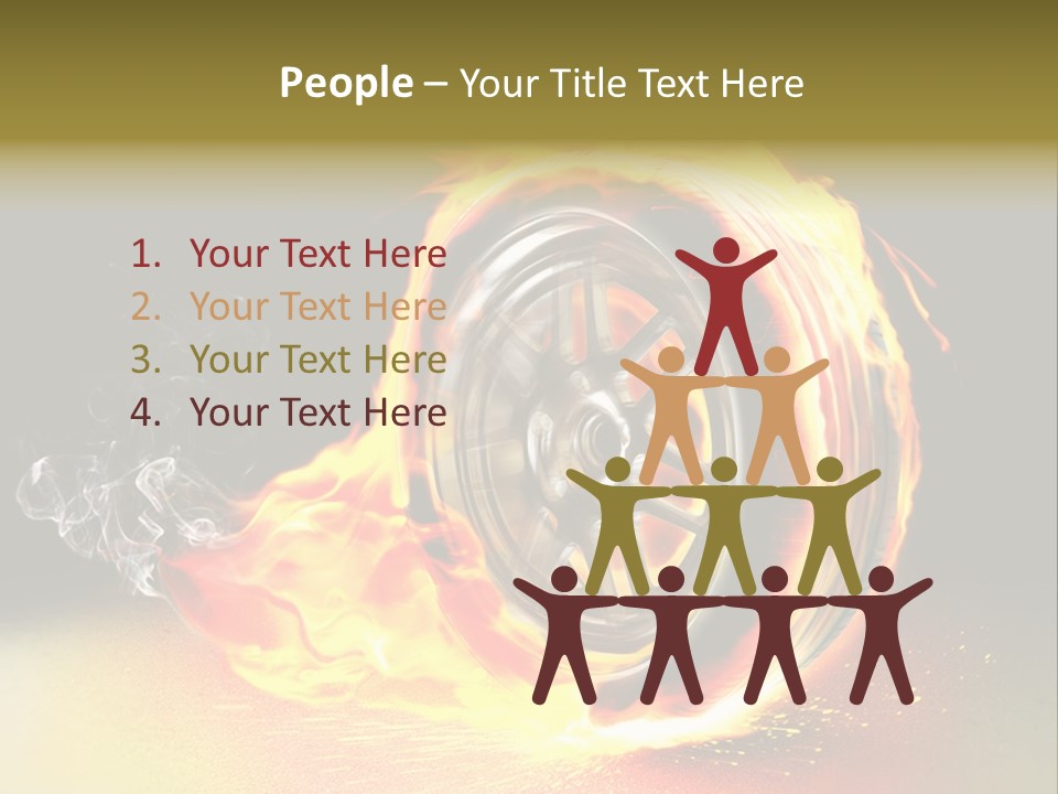 Burning Wheel PowerPoint Template