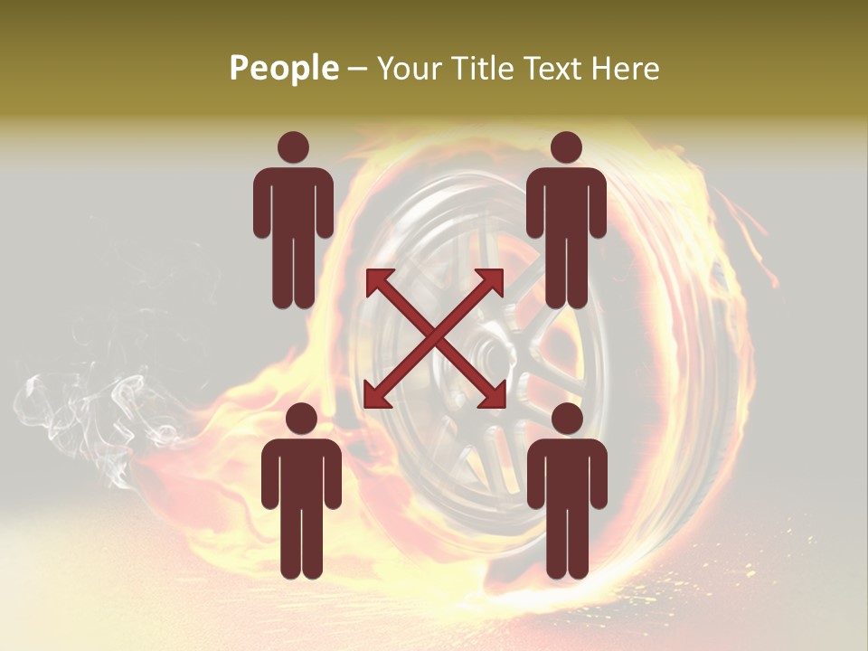 Burning Wheel PowerPoint Template