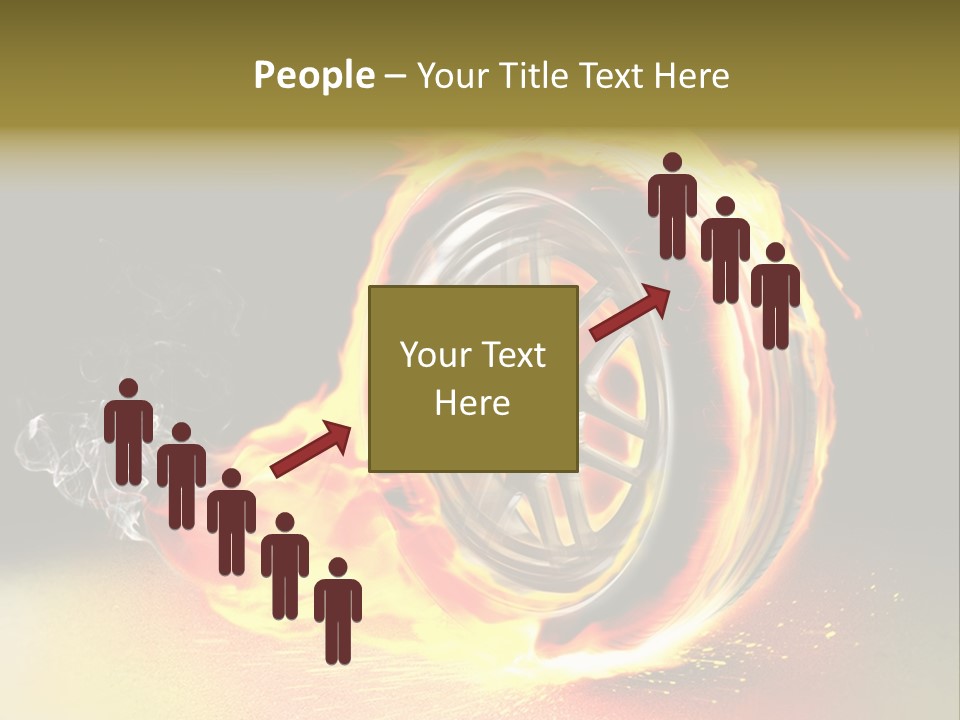Burning Wheel PowerPoint Template