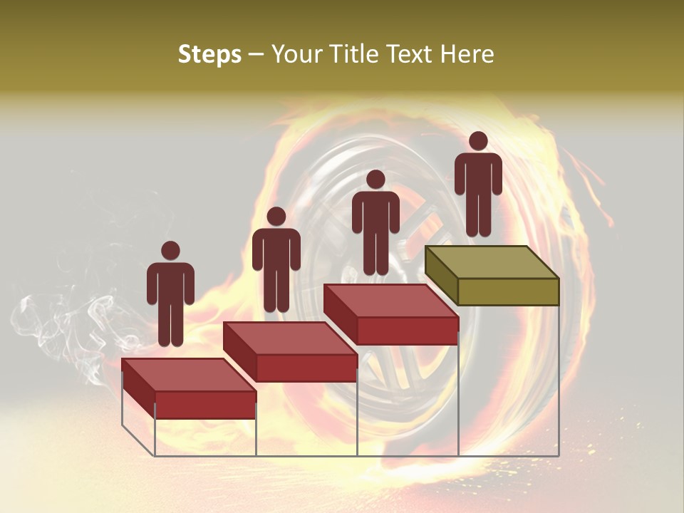 Burning Wheel PowerPoint Template