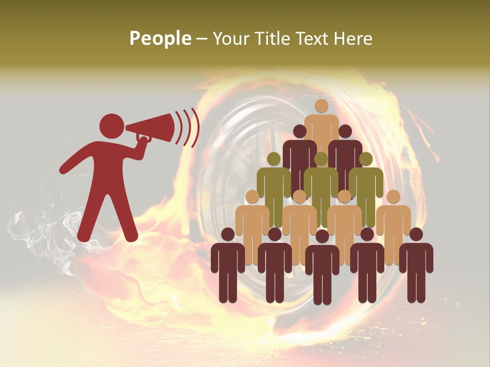 Burning Wheel PowerPoint Template