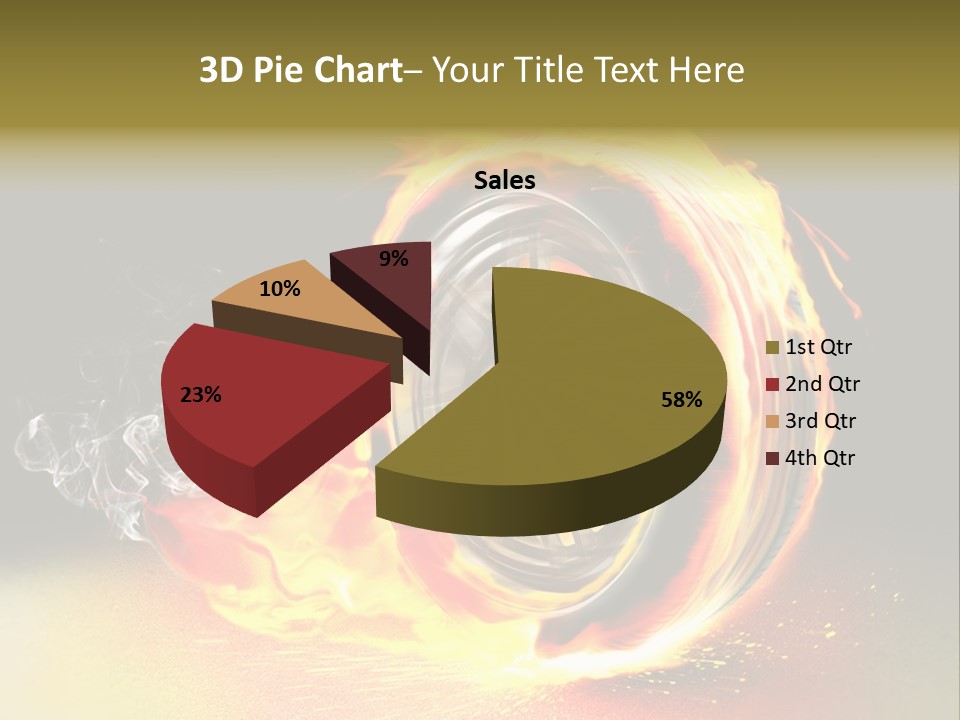 Burning Wheel PowerPoint Template