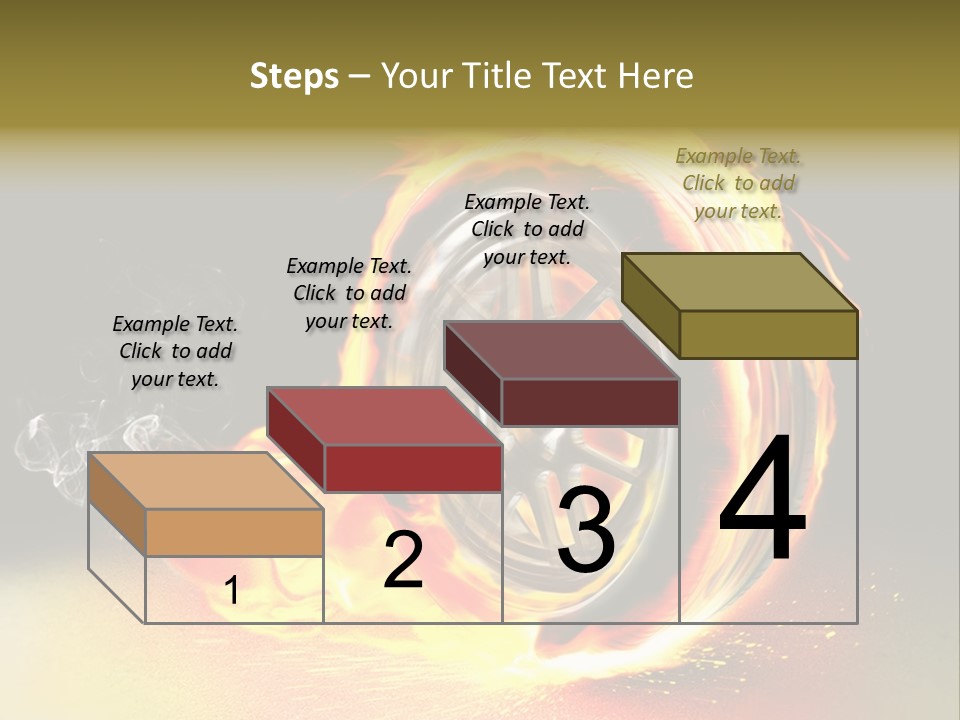 Burning Wheel PowerPoint Template