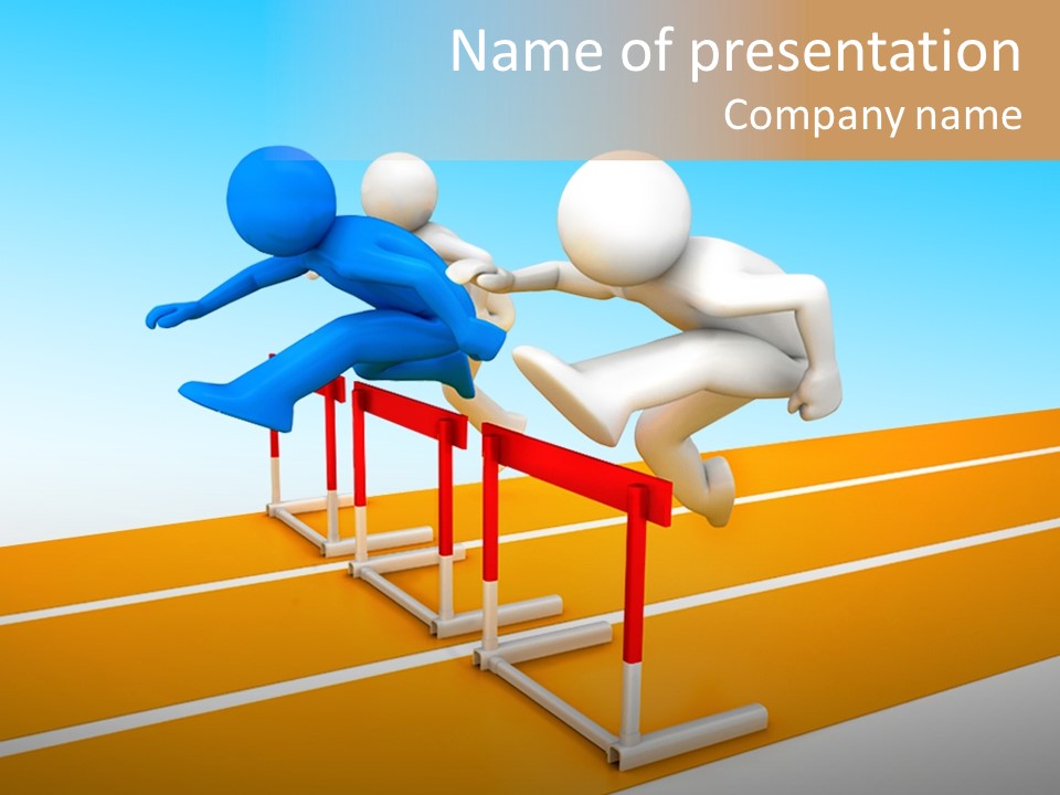 Runner Win Man PowerPoint Template