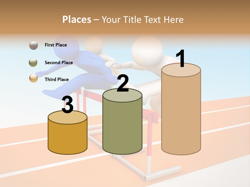 Runner Win Man PowerPoint Template