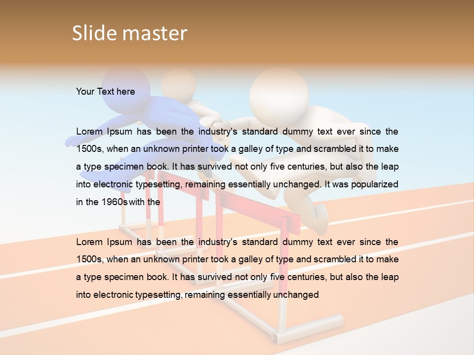 Runner Win Man PowerPoint Template