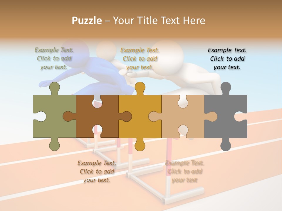 Runner Win Man PowerPoint Template