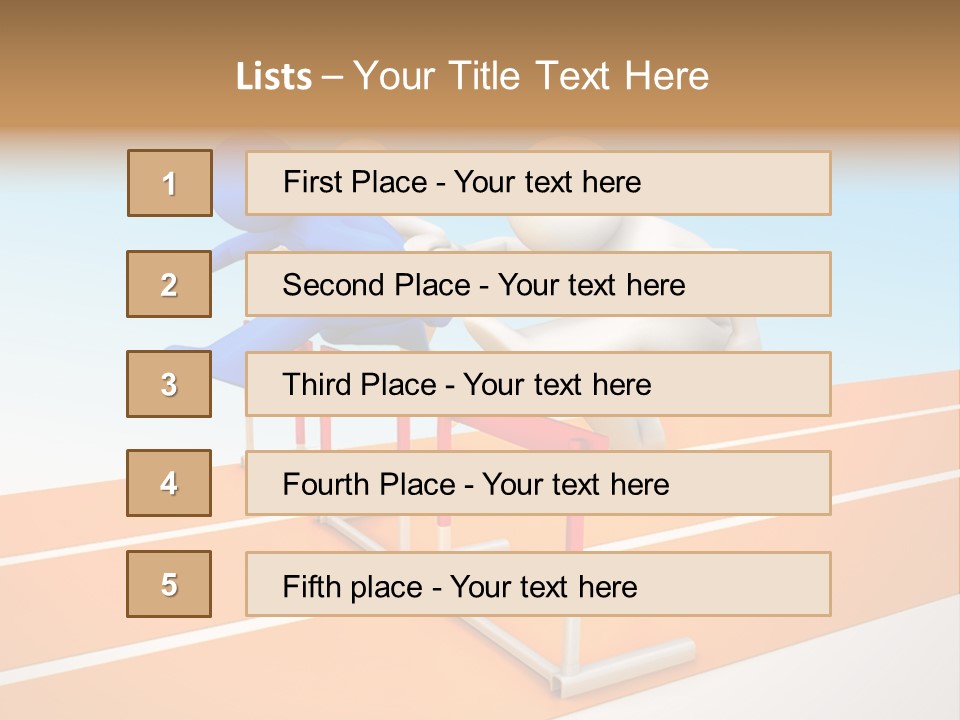 Runner Win Man PowerPoint Template