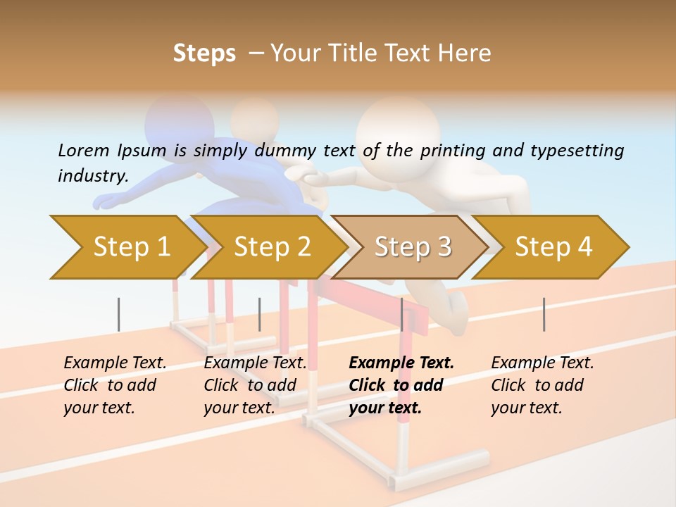 Runner Win Man PowerPoint Template