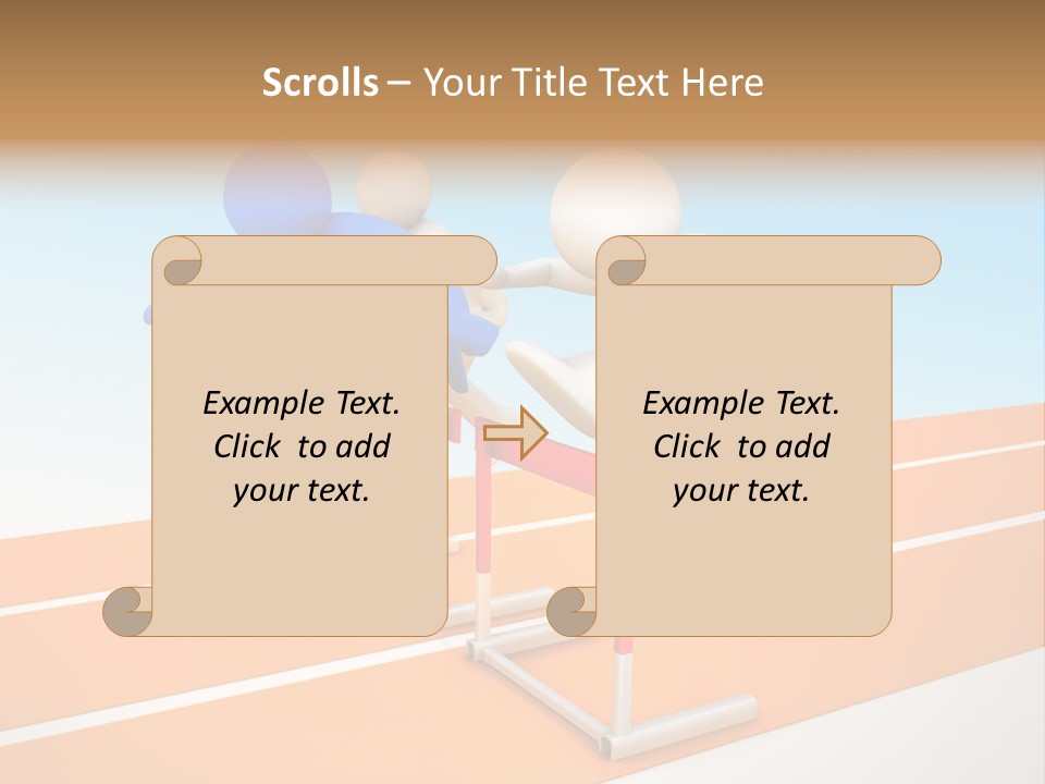 Runner Win Man PowerPoint Template