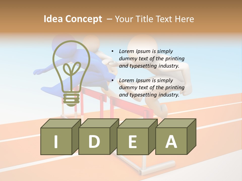 Runner Win Man PowerPoint Template