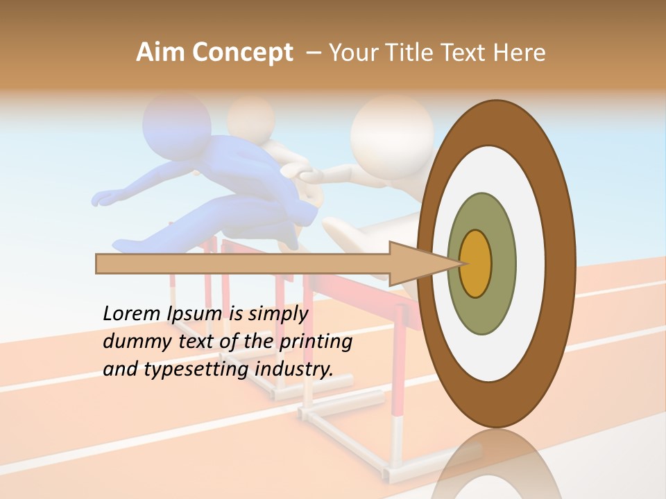 Runner Win Man PowerPoint Template