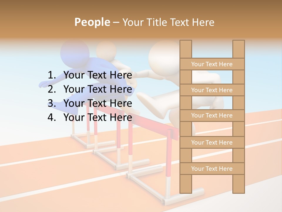 Runner Win Man PowerPoint Template