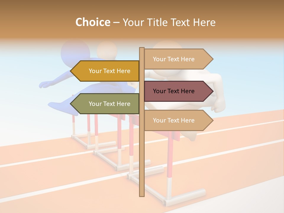 Runner Win Man PowerPoint Template