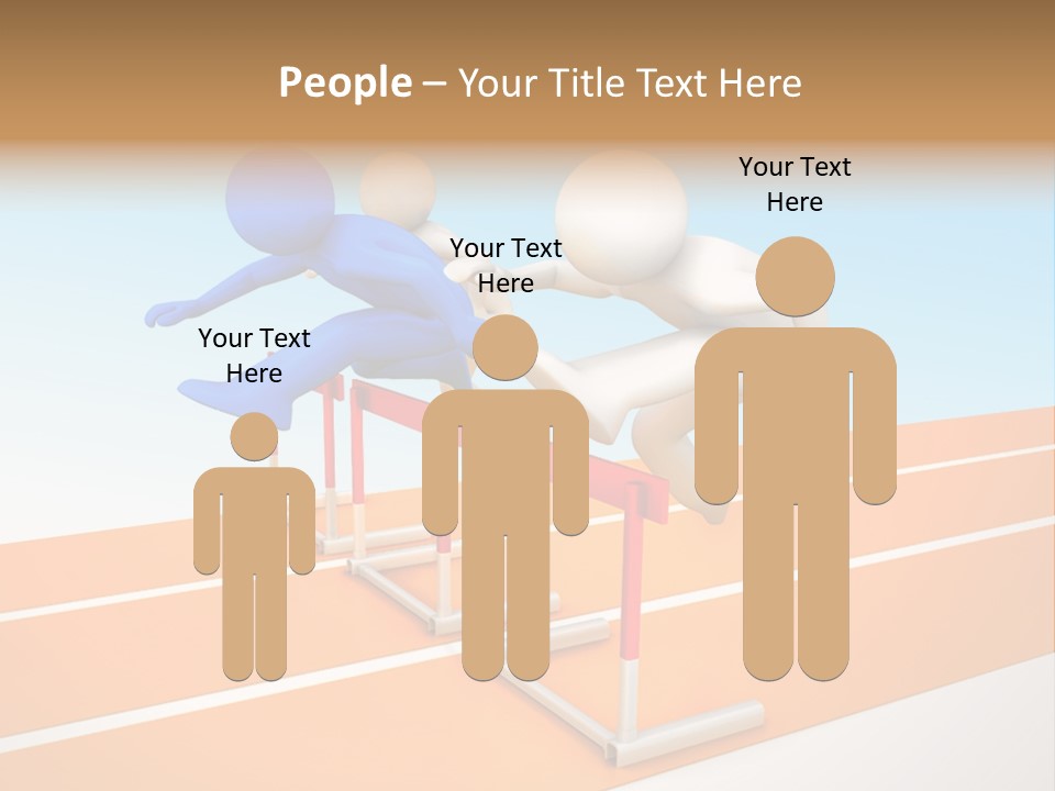 Runner Win Man PowerPoint Template