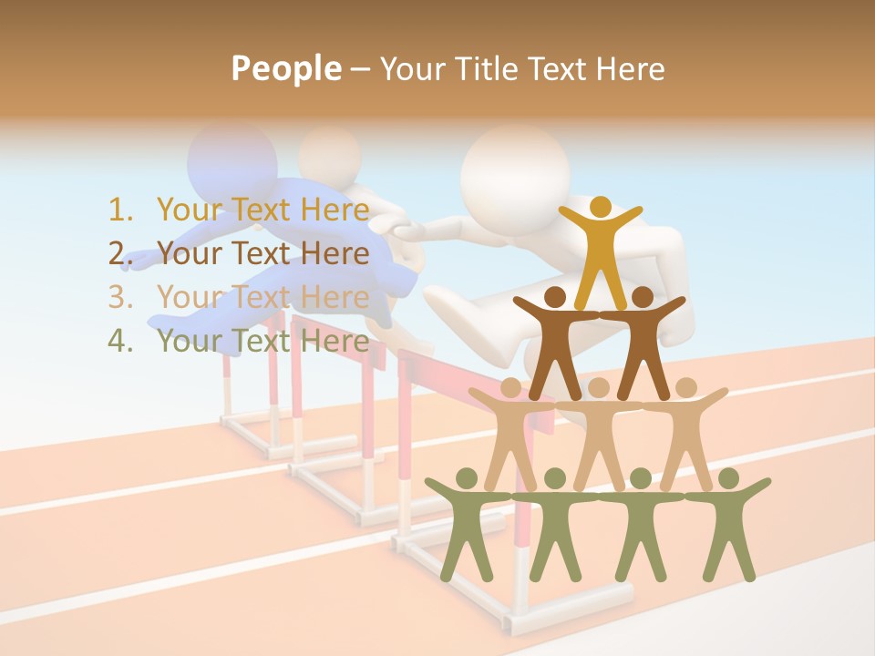 Runner Win Man PowerPoint Template