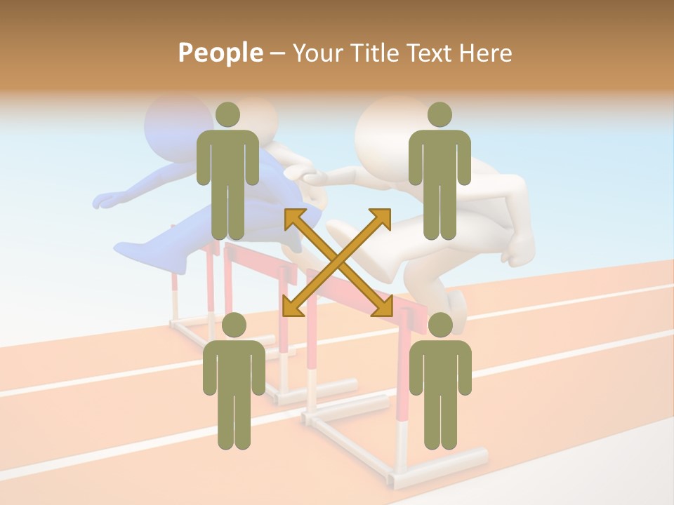 Runner Win Man PowerPoint Template