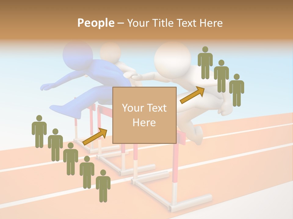 Runner Win Man PowerPoint Template