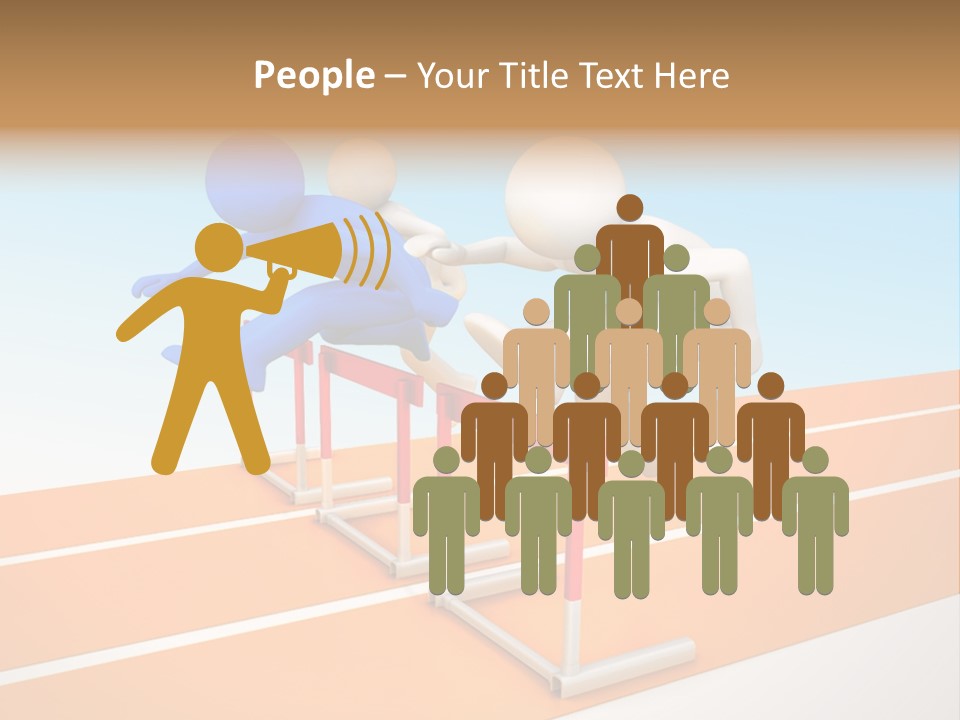 Runner Win Man PowerPoint Template