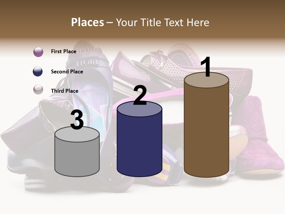 White Stack Violet PowerPoint Template