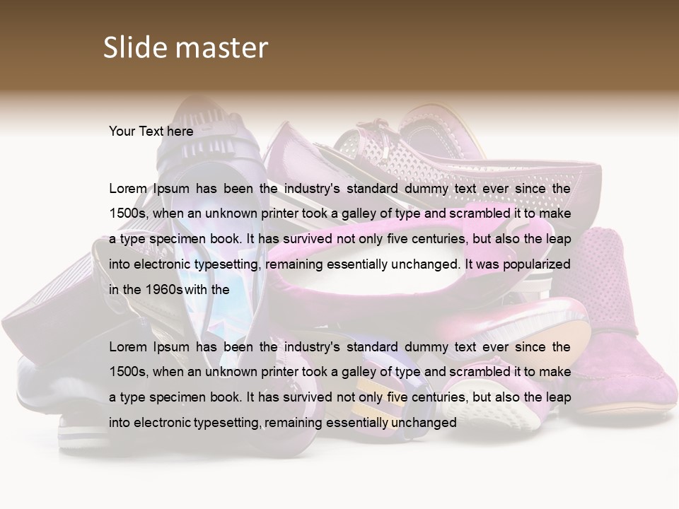 White Stack Violet PowerPoint Template