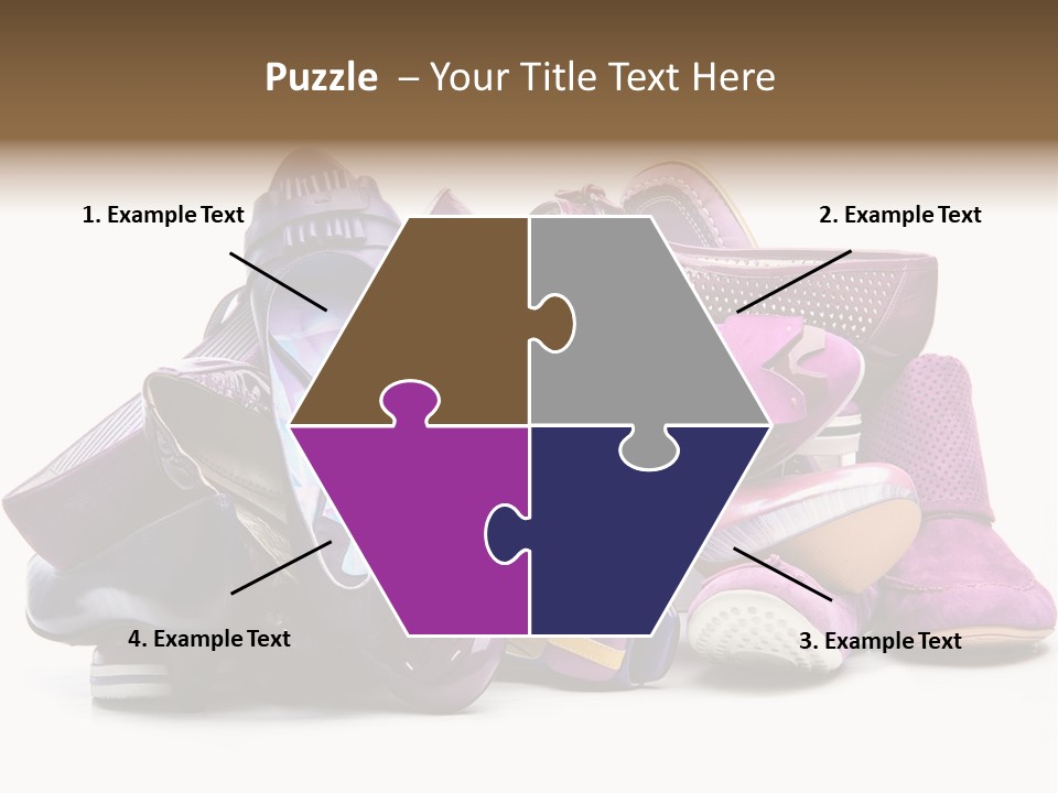 White Stack Violet PowerPoint Template