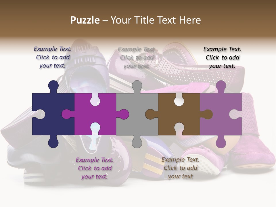White Stack Violet PowerPoint Template